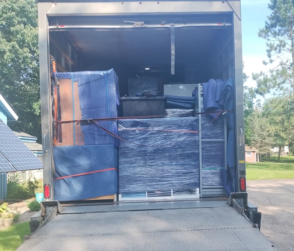Mass Movers truck packed and ready for delivery
